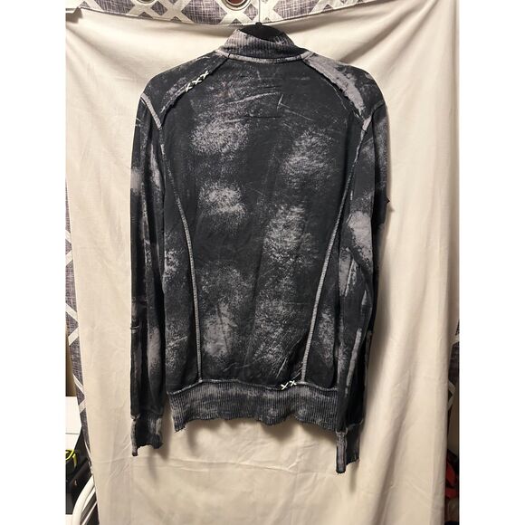 Affliction American Customs Black Faded Full-Zip Sweatshirt Jacket Mens Small - Picture 5 of 7